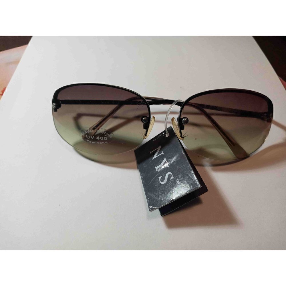 NYS SunGlasses UV 400 Black/Amber Colored Lens Scratch Resistant